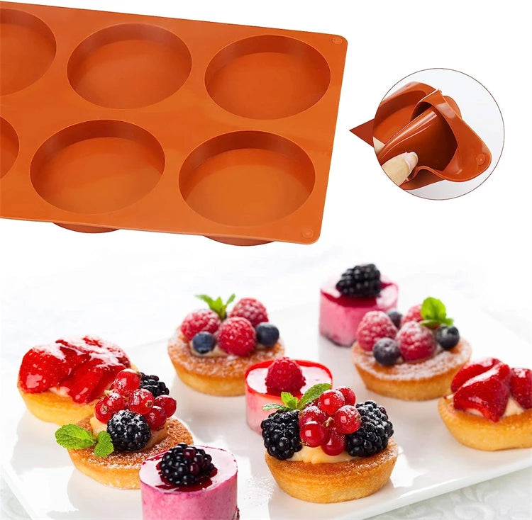 6-Cavity Silicone Cake Mould