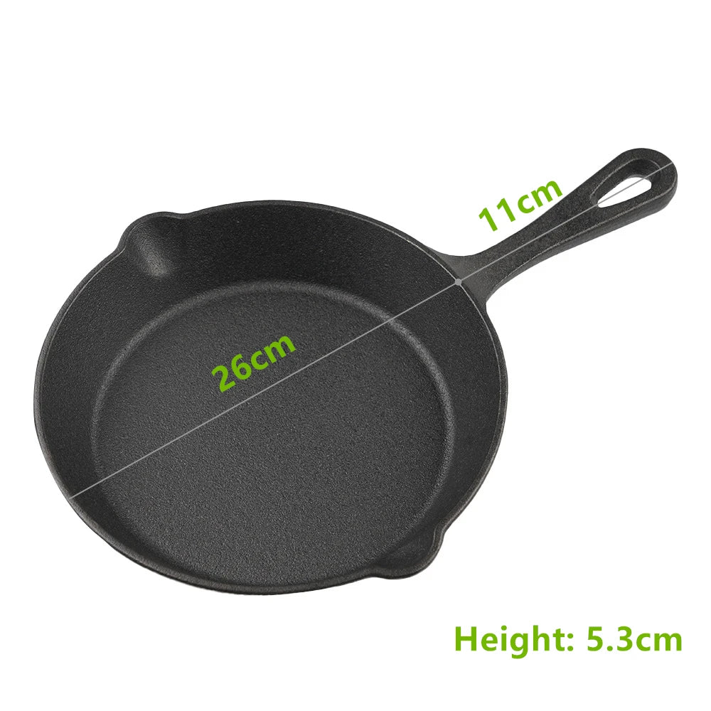 Pre-Seasoned Cast Iron Skillet 26cmx5.3cm