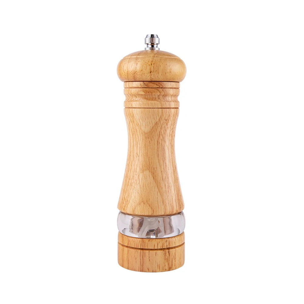 Classic Oak Wood Salt & Pepper Mill Set – Adjustable Manual Pepper Grinder & Salt Grinder with Ceramic Core – Best for the Kitchen & Dining Table Style 2