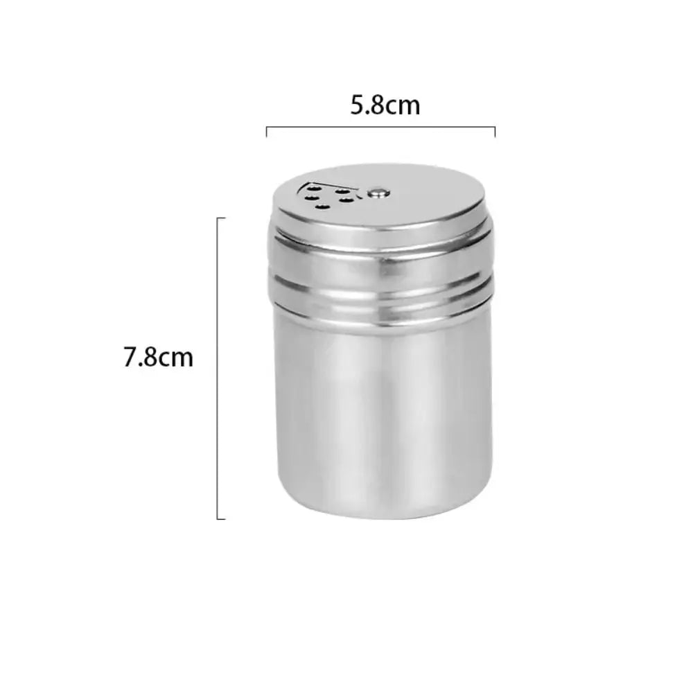 Stainless Steel Salt & Pepper Shaker with Rotating Lid – Seasoning Jar & Spice Dispenser – Great for Salt, Sugar, Pepper & Spices – Available in Small, Medium & Large