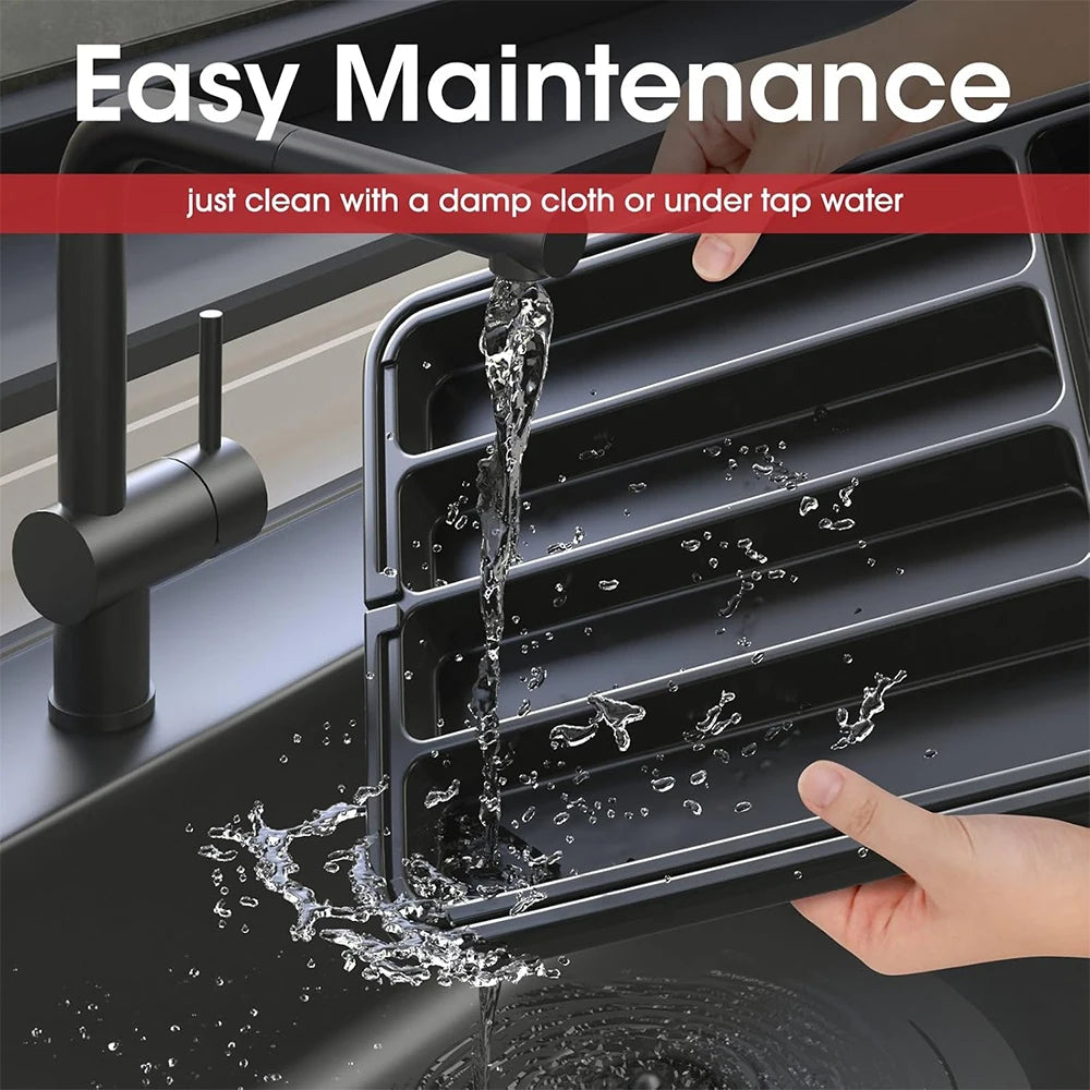 Expandable Cutlery & Utensil Drawer Organiser Tray – Adjustable Flatware Holder – Perfect for Kitchen Drawers – Available in Black, White & Grey Colours