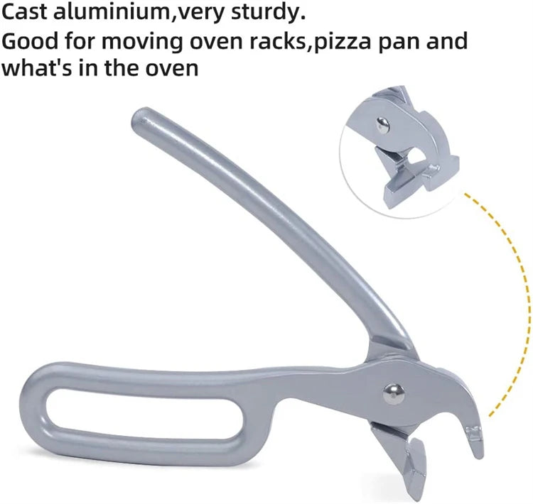 Cast Aluminium Pan Gripper Clamp – Anti-Scald Plate, Bowl & Pizza Pan Lifter – Best for Lifting Hot Dishes from Ovens & Steamers