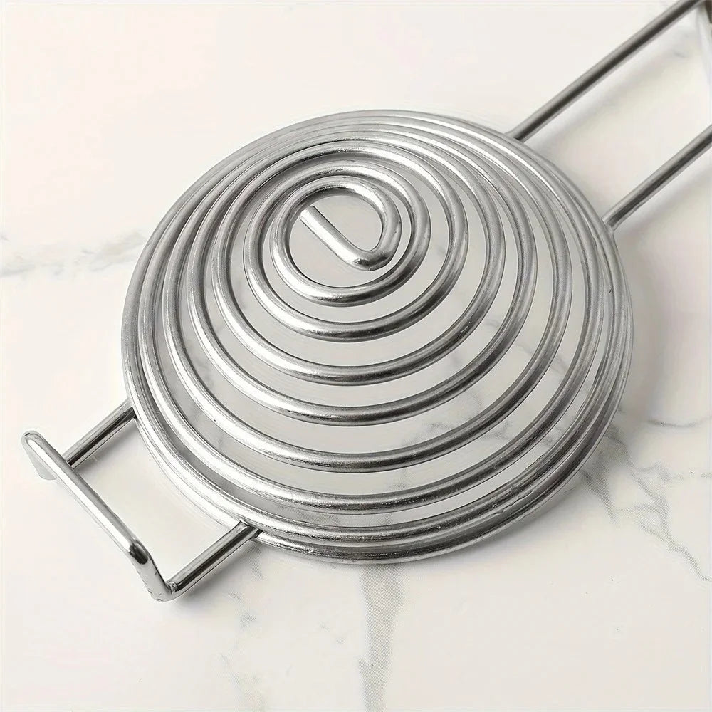 Stainless Steel Egg Yolk Separator with Long Hook Handle – Food-Grade Egg White Filter – Ideal for Meringues, Custards & Baking