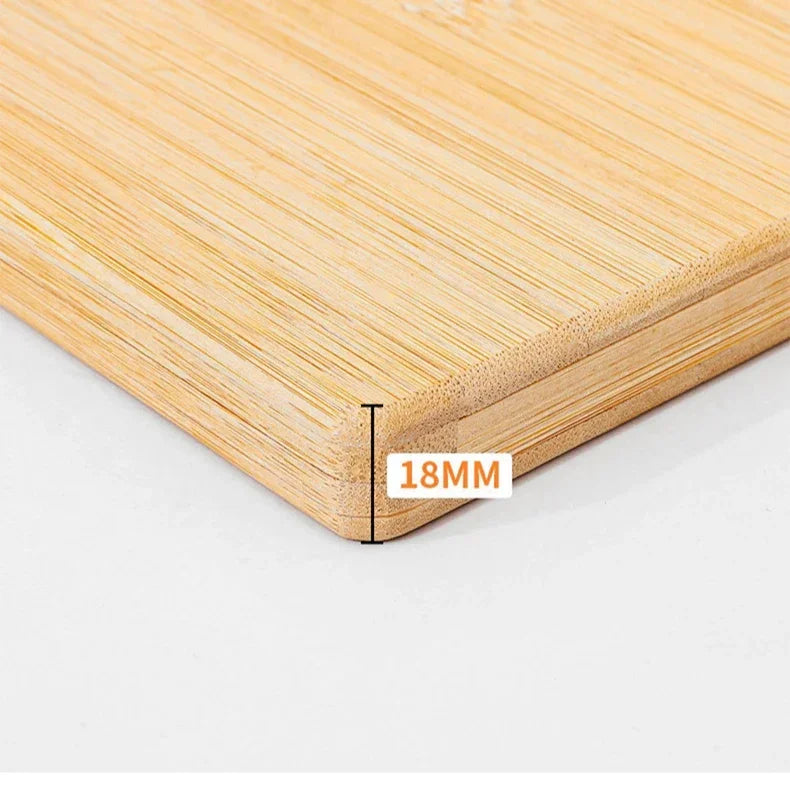 Reversible Double-Sided Bamboo Cutting Board with Stainless Steel Handle – Durable, Stylish, Hygienic & Easy-to-Store Multi-Purpose Chopping Board for Daily Food Prep – Available in 6 Sizes