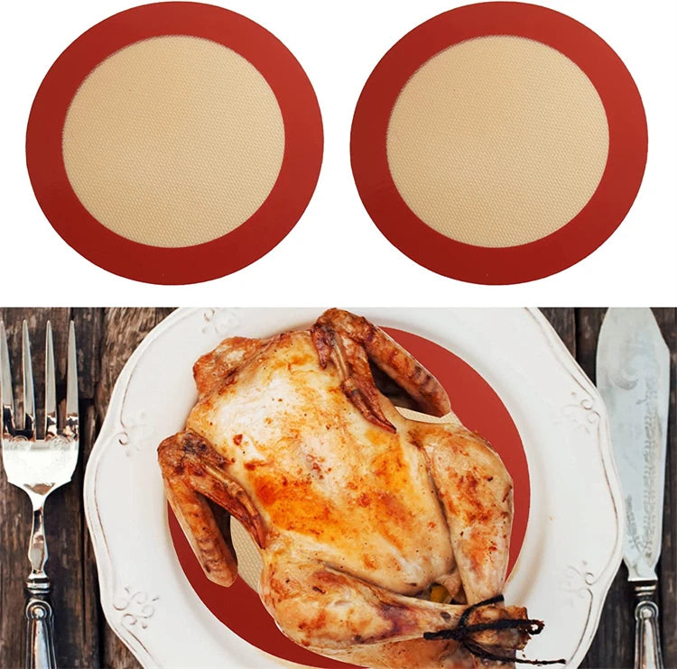 Round Non-Stick Silicone Baking Mat – Reusable Food Grade Oven Liner – Great for Macarons, Cookies & Pastry – Available in 13cm, 20cm & 23cm