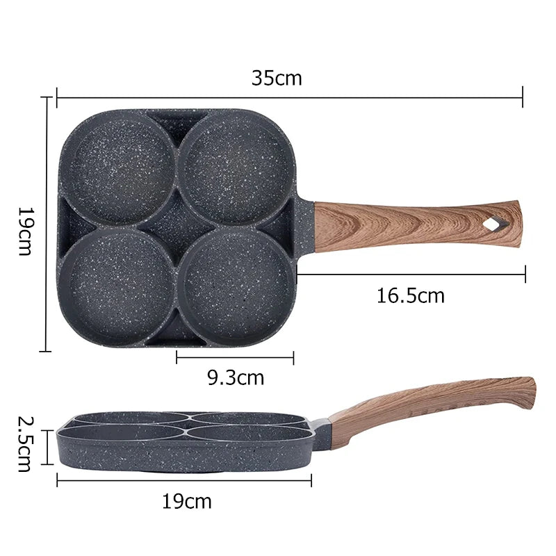 4-Hole Egg & Pancake Frying Pan