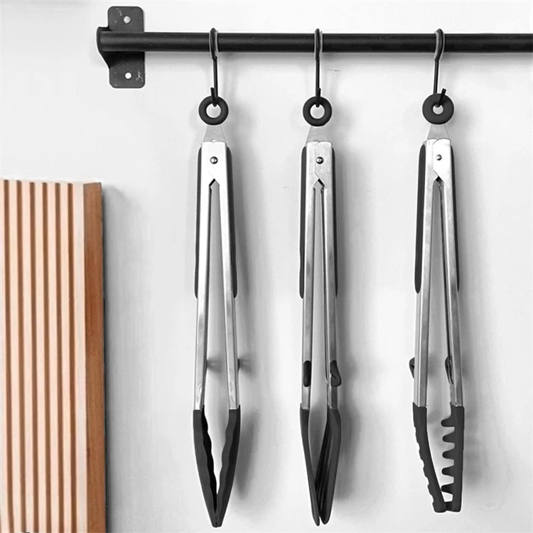Silicone Kitchen Tongs with Stainless Steel Handle