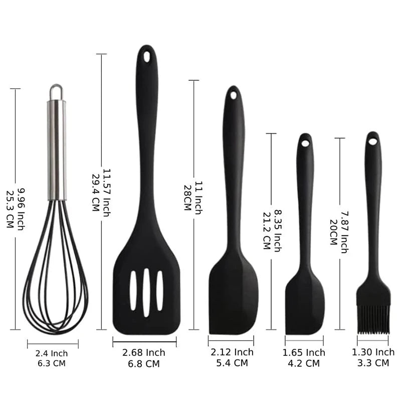 Silicone Kitchen Utensil Set 5-Piece
