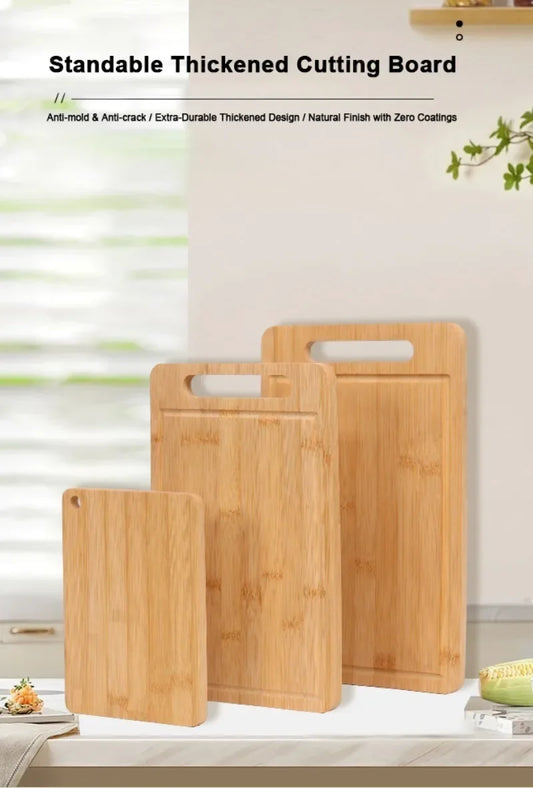 Moso Bamboo Chopping Board – Double-Sided Anti-Mould Kitchen Cutting Board – Ideal for Everyday Chopping – Available in 15 x 20cm, 20 x 30.5cm & 22 x 34cm