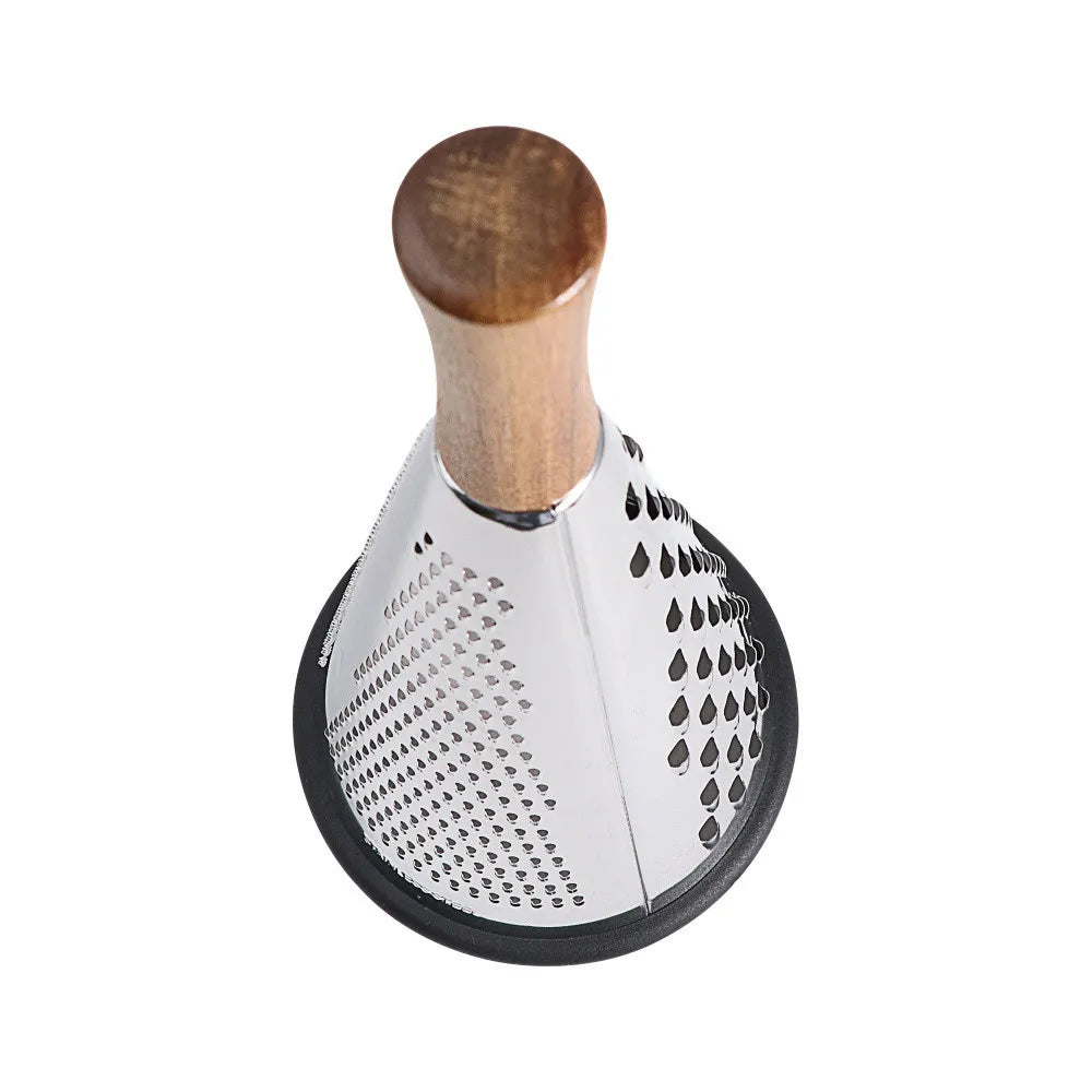 Stainless Steel Conical Grater with Wooden Handle