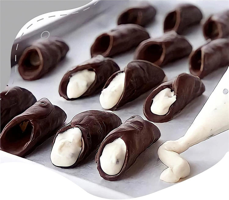 Stainless Steel Cream Horn Moulds – Cannoli Tubes & Pastry Cone Forms – Ideal for Cream Horns, Cannoli & Croissant Rolls – Available in 20, 23 & 33 Pieces
