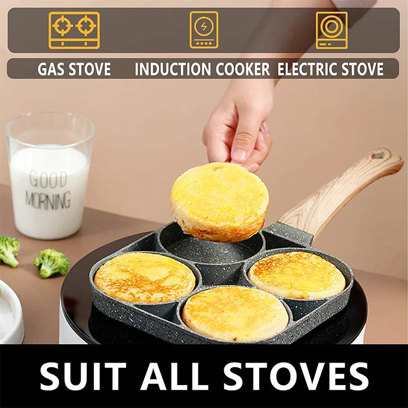 4-Hole Non-Stick Egg Frying Pan