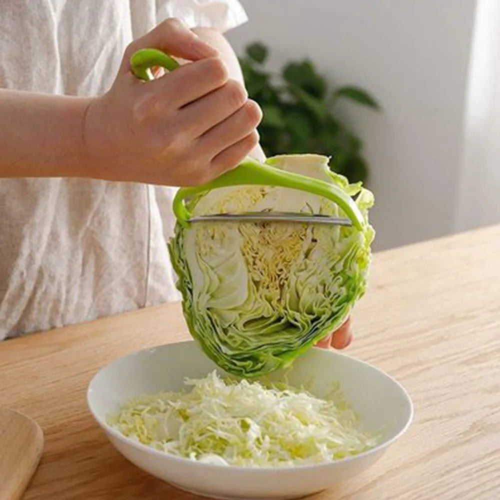 Handheld Cabbage Slicer & Vegetable Shredder – Stainless Steel Blade Cutter for Salads, Potatoes, Carrots & Cucumbers – Great for Coleslaw
