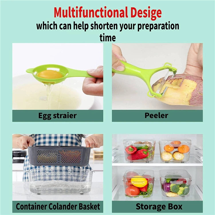 22 in 1 Vegetable Chopper & Dicer with 13 Blades and Container – Onion Chopper & Veggie Mandoline – Best for Potatoes, Tomatoes & Onions