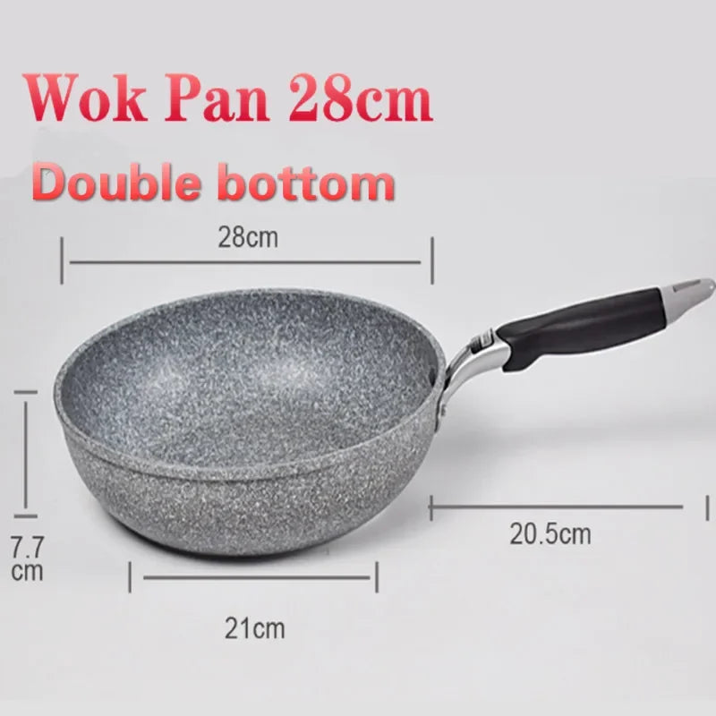 Non-Stick Frying Pan, Wok & Pancake Pan Range – Aluminium Induction Pans with Bakelite Handles & Matching Lids – Perfect for Eggs, Stir-Fries & Pancakes – Available in 20cm to 28cm