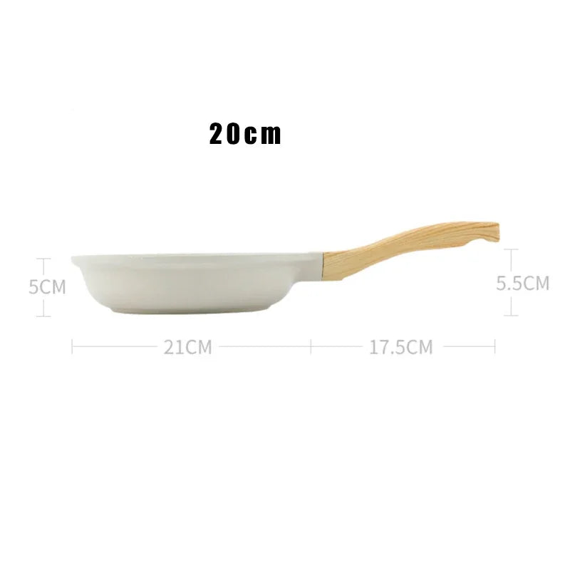 Non-Stick Stone-Coated Wok & Frying Pan – Natural Stone Coating Stir-Fry Pan for Gas & Induction – Best for Steaks, Stir-Fries & Sautéing – Available in 20cm, 24cm, 26cm & 28cm