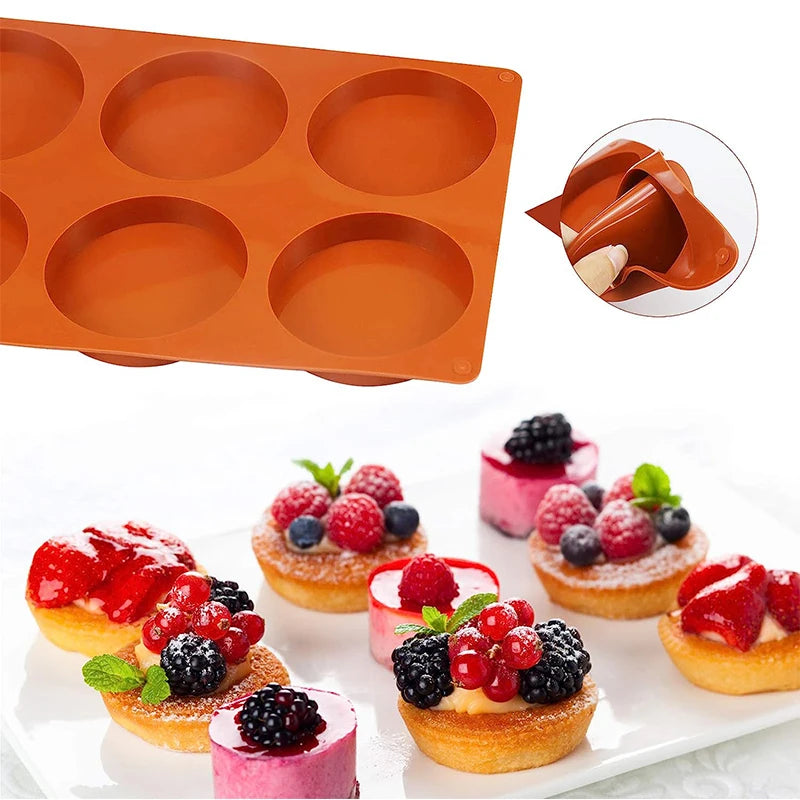 6-Cavity Silicone Cake Mould