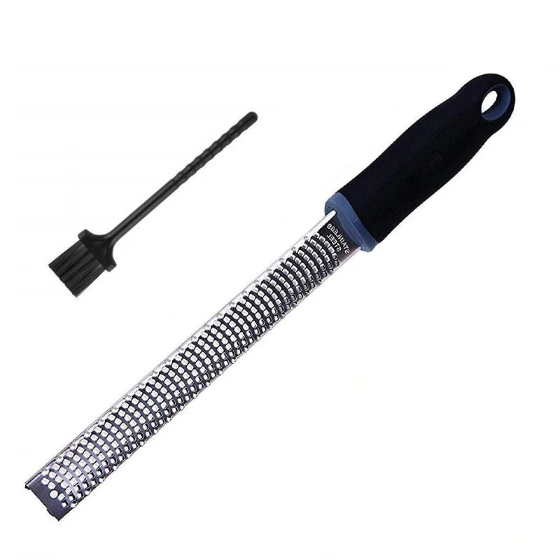 Stainless Steel Lemon Zester & Cheese Grater – Handheld Citrus Zester for Garlic, Ginger & Chocolate – Best for Zesting & Fine Grating – Available in Black, Red & Yellow Colours