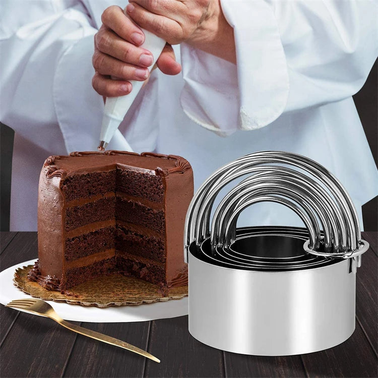 Stainless Steel Round Biscuit Cutter Set — 5 Piece