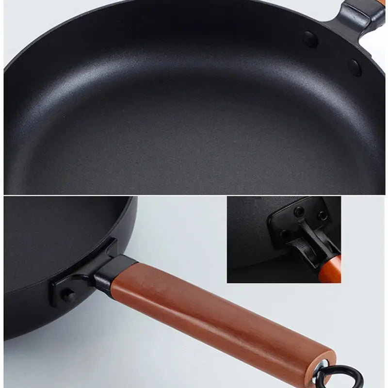 Cast Iron Skillet – Non-Stick Vintage Frying Pan with Ergonomic Handle – 26cm