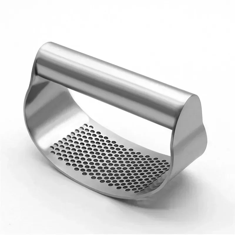 Garlic Rocker Crusher with Curved Blade – Stainless Steel Rolling Garlic & Ginger Mincer – Perfect for Fast, Easy Mincing – Available with All-Steel or Plastic Handle