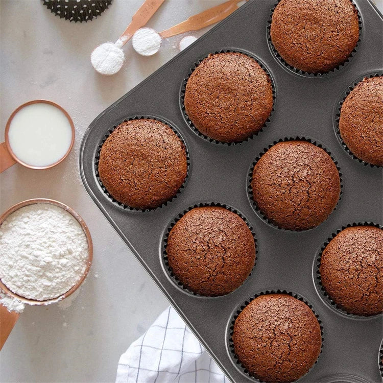 12-Cup Carbon Steel Muffin Tray