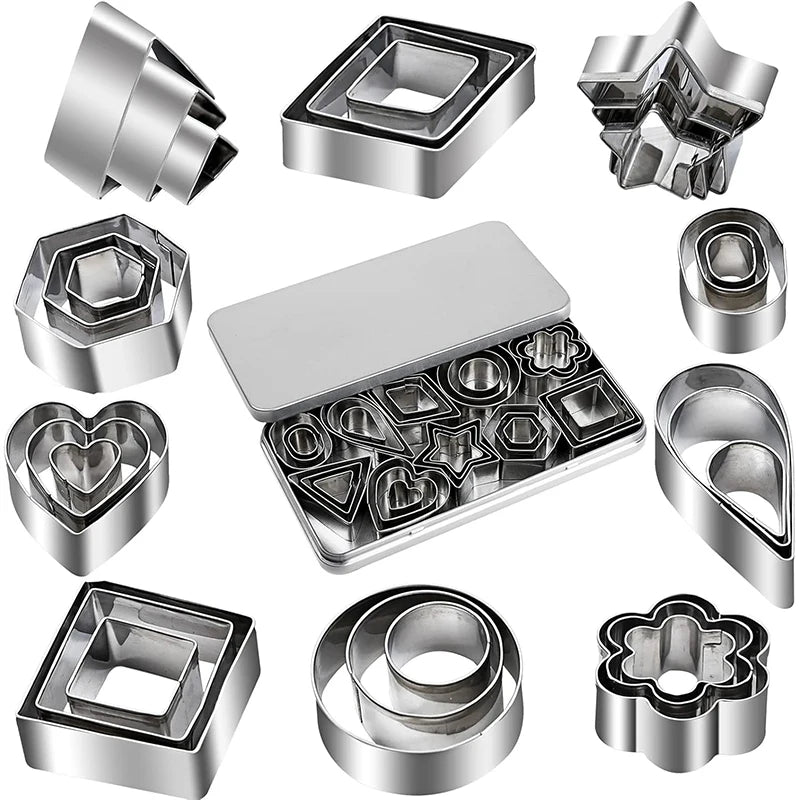 Stainless Steel Mini Cookie Cutter Set — 30 Piece