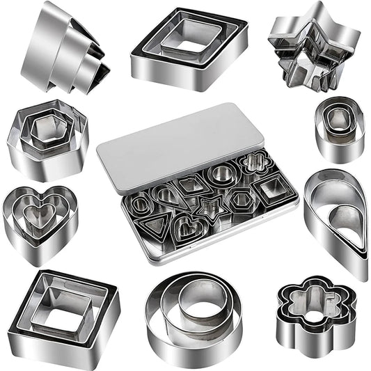 Stainless Steel Mini Cookie Cutter Set — 30 Piece