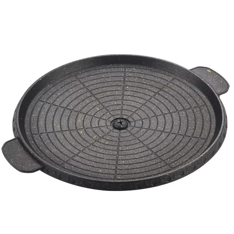BBQ Grill Pan with a Maifan Stone coated surface Portable Nonstick Griddle for Indoor Outdoor
