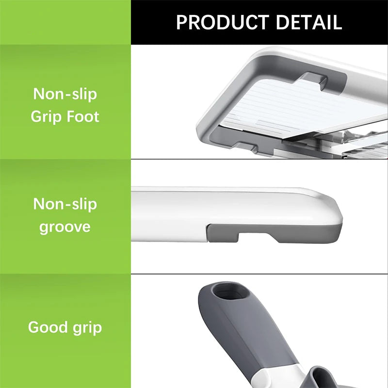Handheld Mandoline Slicer with Adjustable Stainless Steel Blade