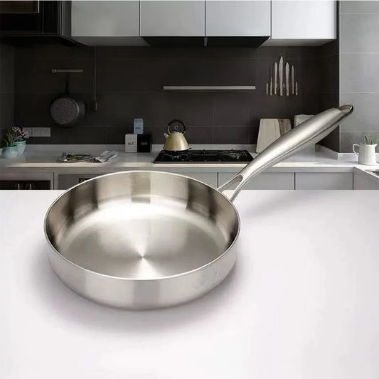 Stainless Steel Skillet – Premium 316 Eco-Friendly 7-Ply Thick Non-Stick Frying Pan for Steak, Sautéing & Daily Cooking – Uncoated Cookware for Gas & Induction (Available in 22cm, 24cm, 26cm, 28cm, 30cm)