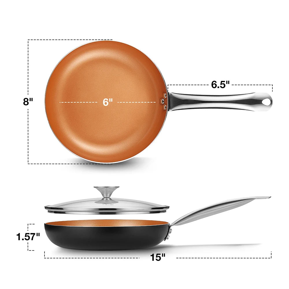 Non-Stick Frying Pan with Glass Lid 20cm MULTI