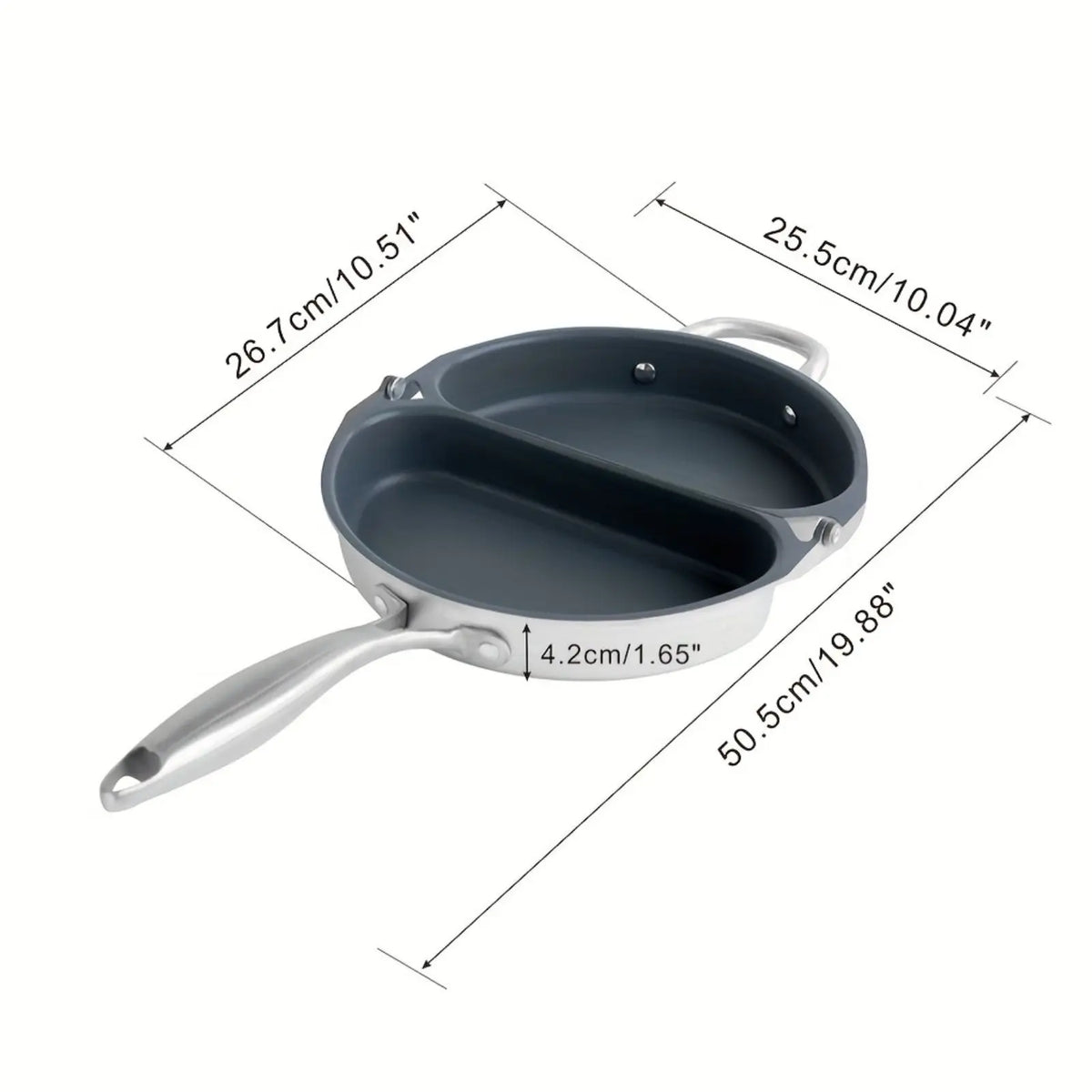 Double-Sided Folding Omelette Pan – Non-Stick Frittata & Egg Pan – Perfect for Omelettes, Pancakes & Toasted Sandwiches (24cm)