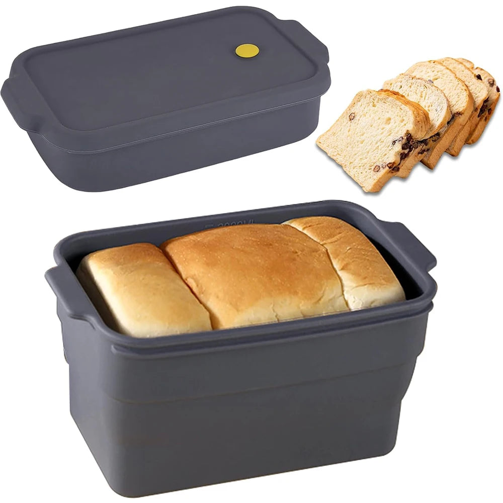 Silicone Bread Loaf Pan — Collapsible Non-Stick Baking Mould black