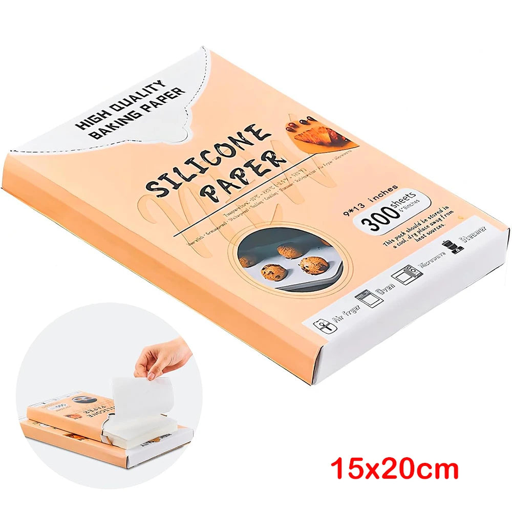 200 Piece Non-Stick Parchment Paper Sheets – Precut Baking Paper for Ovens & Air Fryers – Ideal for Baking, Steaming & Lining Cookie Pans – Available in 15x20cm, 20x25cm, 20x30cm, 23x33cm, 25x35cm & 30x40cm