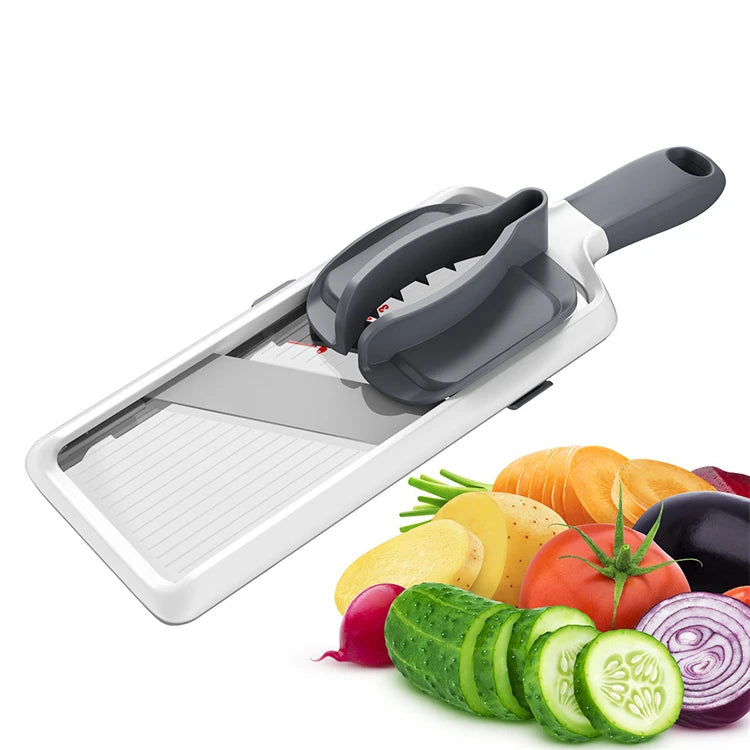 Handheld Mandoline Slicer with Adjustable Stainless Steel Blade