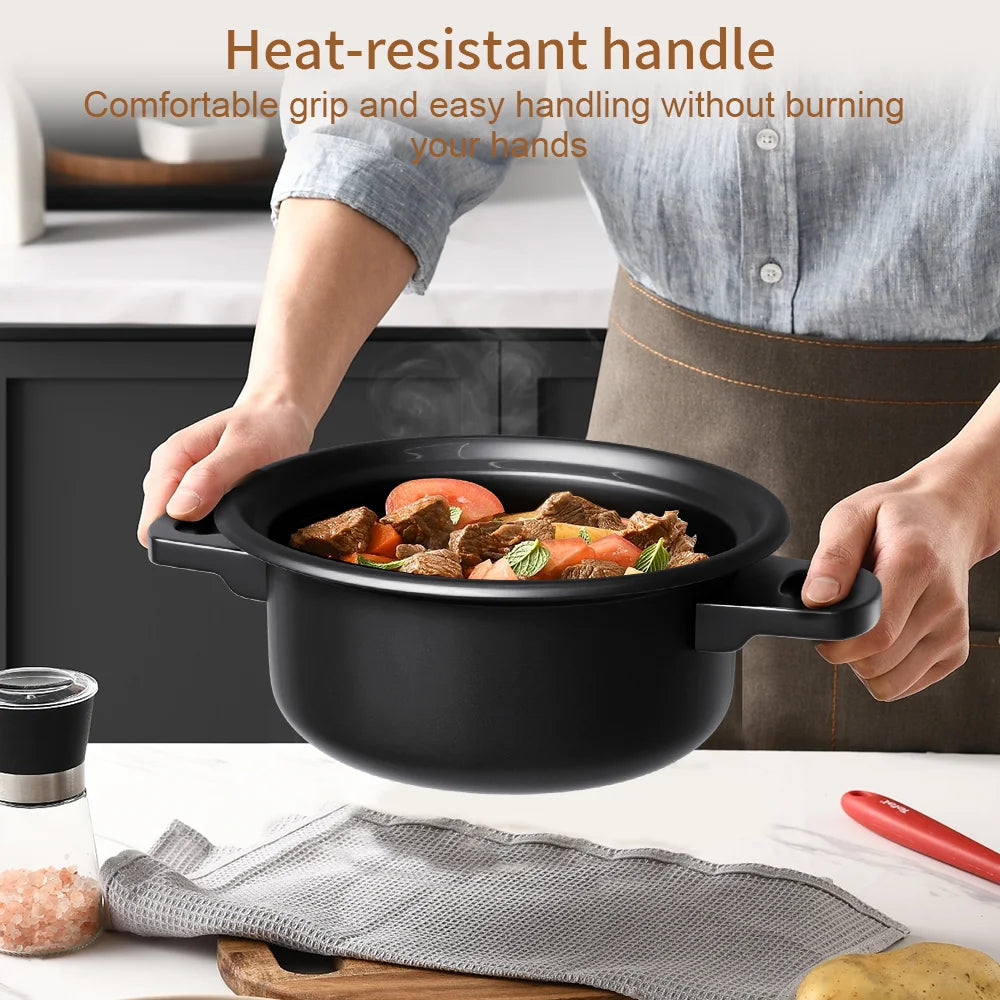 13 Piece Non-Stick Cookware Set with Glass Lids & Kitchen Utensils – Frying Pan, Casserole & Saucepans – Best for Complete Kitchen Starter Sets
