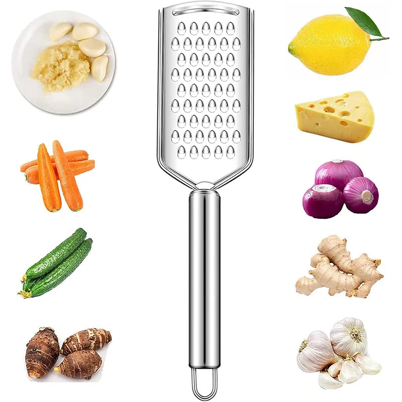 Mini Handheld Stainless Steel Cheese Grater – Cheese Shredder & Lemon Zester – Ideal for Cheese, Chocolate, Ginger & Garlic