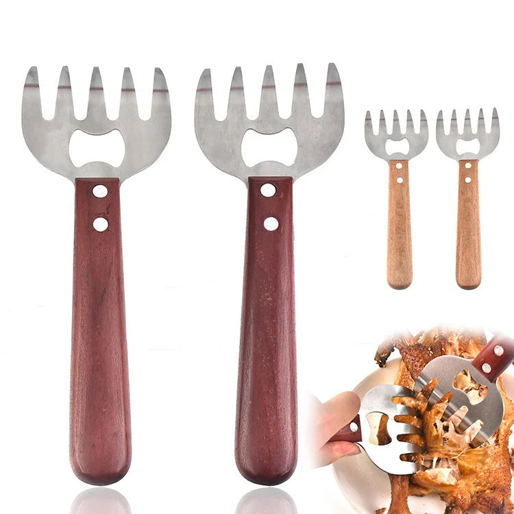 Meat Shredder Claws with Wooden Handle — Set of 2