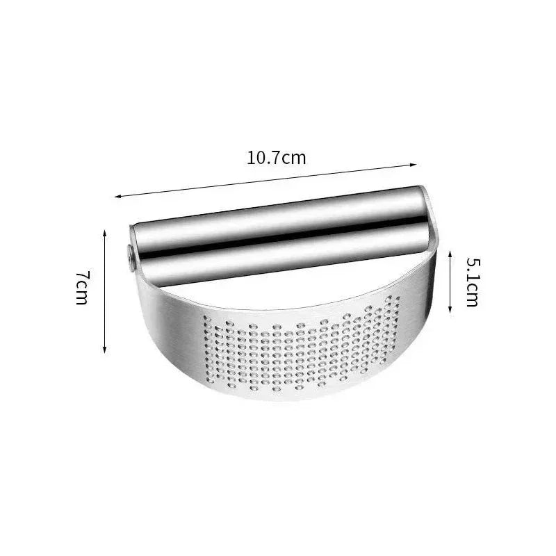 Garlic Rocker Crusher with Curved Blade – Stainless Steel Rolling Garlic & Ginger Mincer – Perfect for Fast, Easy Mincing – Available with All-Steel or Plastic Handle