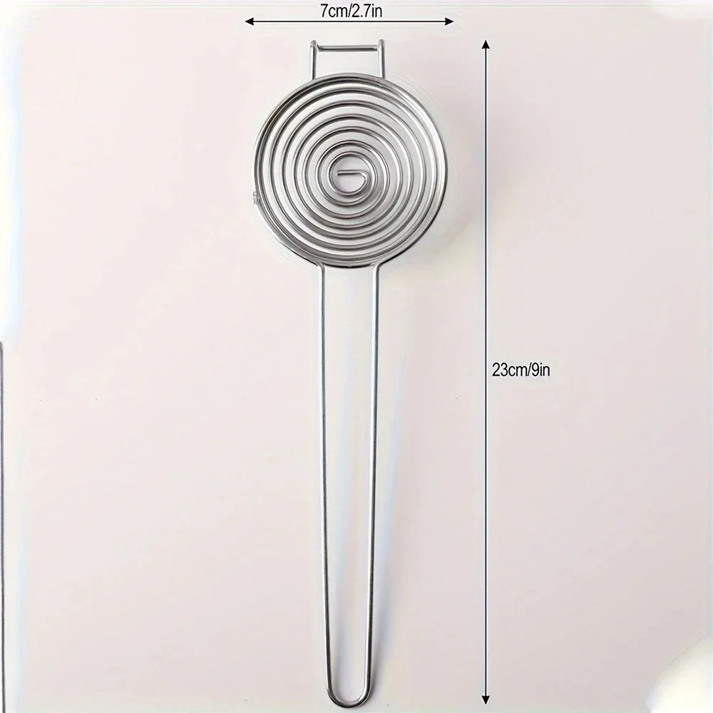 Stainless Steel Egg Yolk Separator with Long Hook Handle – Food-Grade Egg White Filter – Ideal for Meringues, Custards & Baking