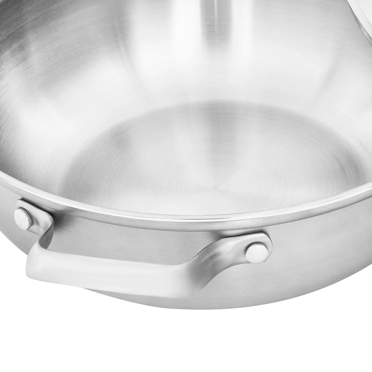 Stainless Steel Double Handle Wok with Lid & Steamer Rack – Composite Steel Soup Pot & Stir-Fry Pan – Ideal for Soups, Steaming & Stir-Frying (26cm)