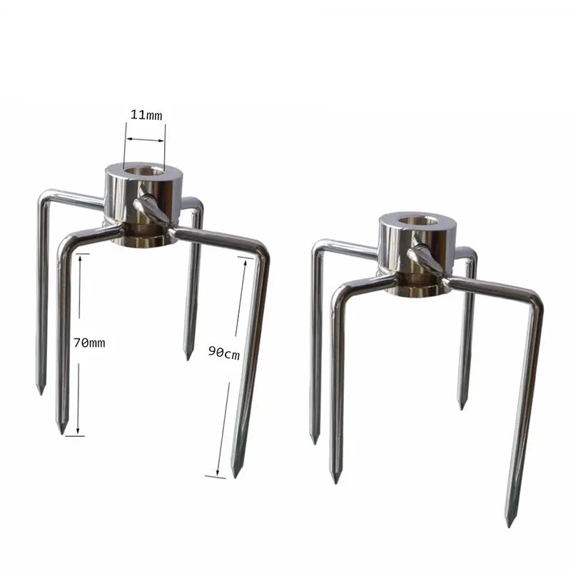 2 Piece Heavy-Duty Stainless Steel Rotisserie Forks – Grill Spit Meat Forks for 3/8 & 5/16 Inch Square Spit Rods – Best for BBQ Rotisserie Roasting