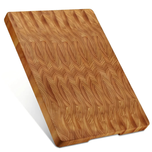 Teak Wood End Grain Cutting Board with Hidden Handles – Rectangular | 34cm & 42cm