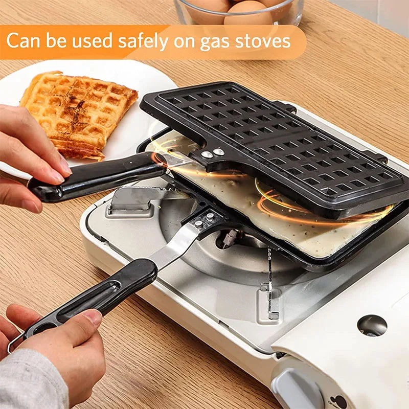 Stovetop Belgium Waffle Maker Pan