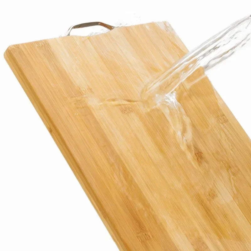 Reversible Double-Sided Bamboo Cutting Board with Stainless Steel Handle – Durable, Stylish, Hygienic & Easy-to-Store Multi-Purpose Chopping Board for Daily Food Prep – Available in 6 Sizes