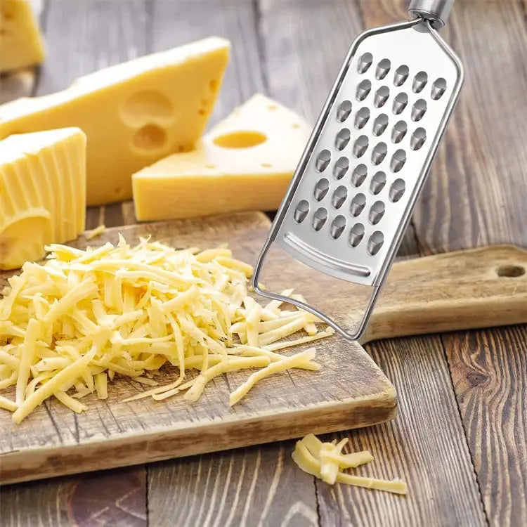 5-Piece Stainless Steel Kitchen Grater & Zester Set with Cleaning Brush – Includes Fine, Medium & Coarse Graters, Lemon Rind Remover / Citrus Peeler – Ideal for Cheese, Vegetables, Chocolate, Citrus & Daily Cooking Tasks