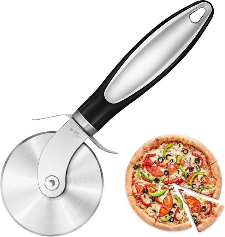 Stainless Steel Pizza Cutter Wheel with Non-Slip Handle