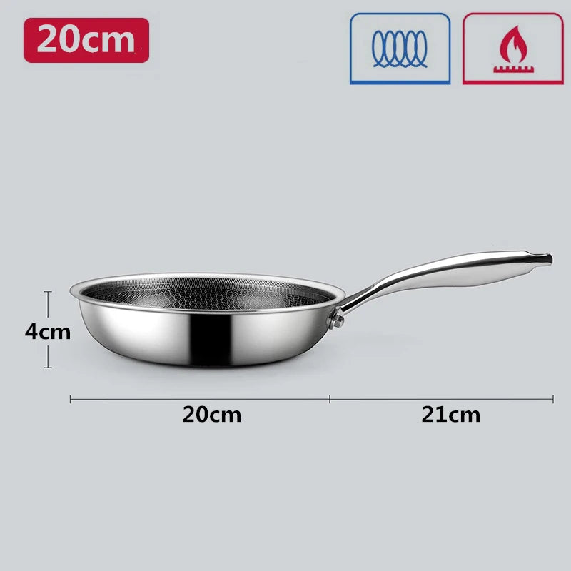 304 Stainless Steel Non-Stick Frying Pan 20 cm