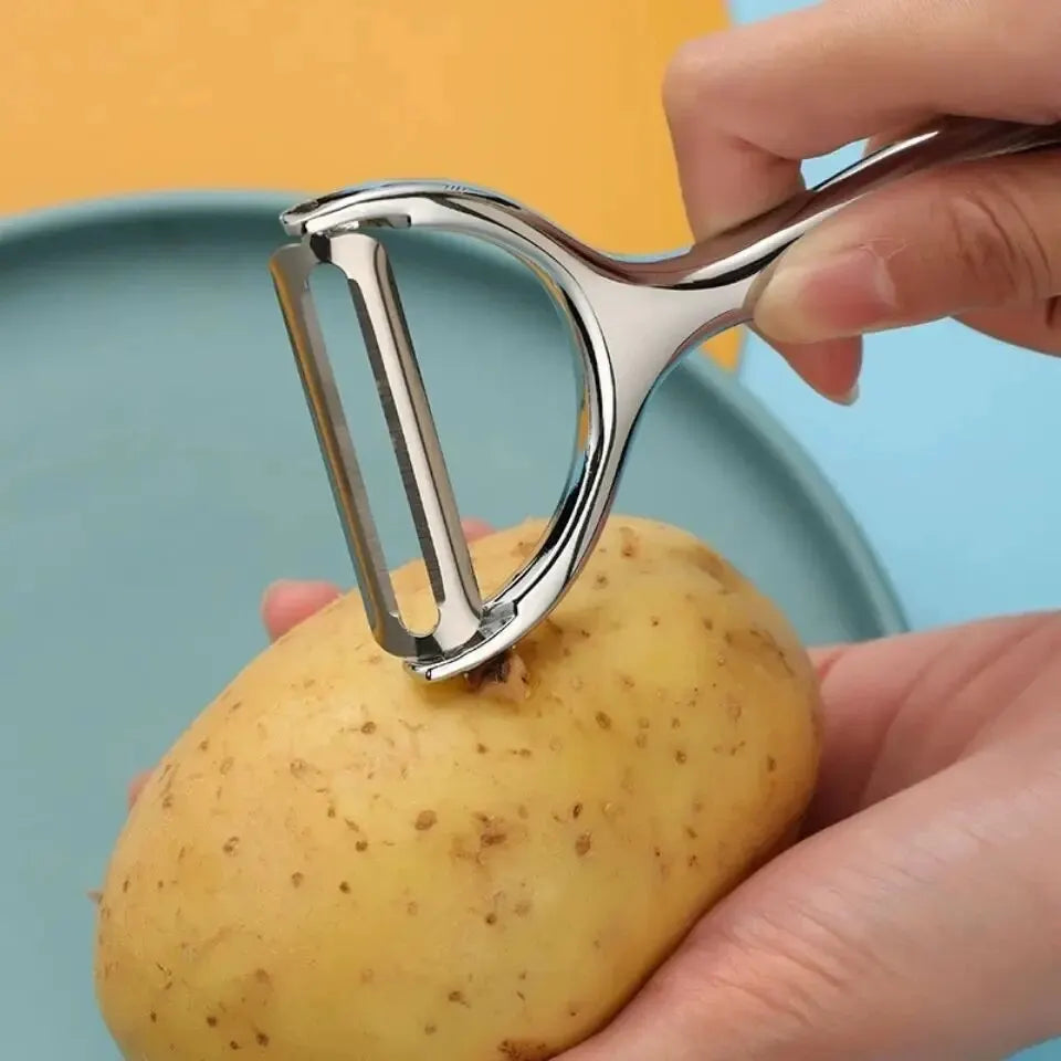 Stainless Steel Potato & Carrot Peeler – Multi-Function Vegetable Peeler & Grater with Ergonomic Handle – Perfect for Fast, Easy Peeling
